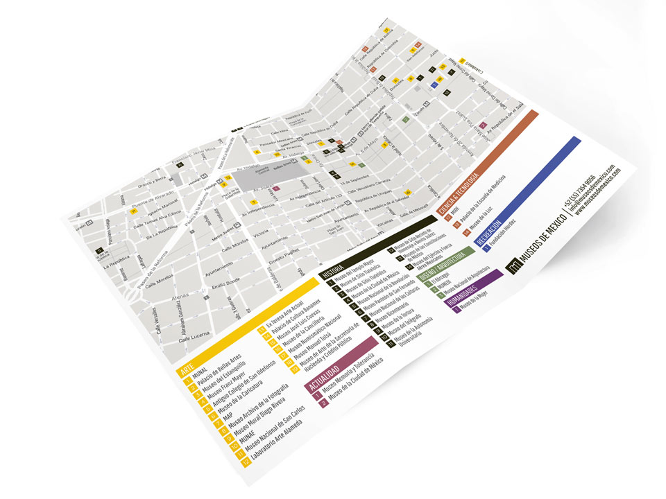 Mapa del centro histórico de la ciudad de México